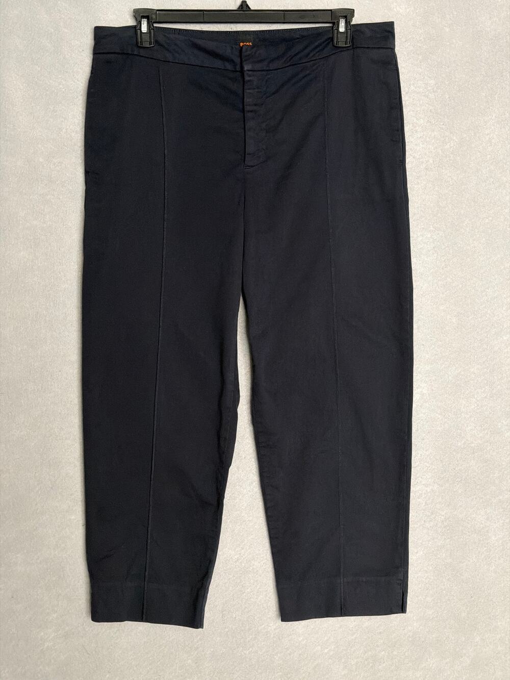 Boss Orange Teresita Pants Tapered Ankle Leg Dark Blue Women's 6